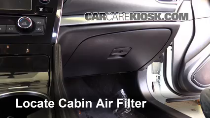 2016 Nissan Maxima SR 3.5L V6 Filtre à air (intérieur) Changement